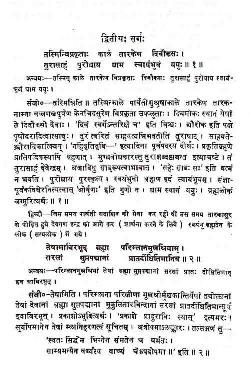 Kumarasambhava Mahakavyam (Kavya)